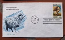 LAMBS AMERICAN WOOL INDUSTRY SHEEP 1971  SCARCE MARG   CACHET FDC VF UNADDR