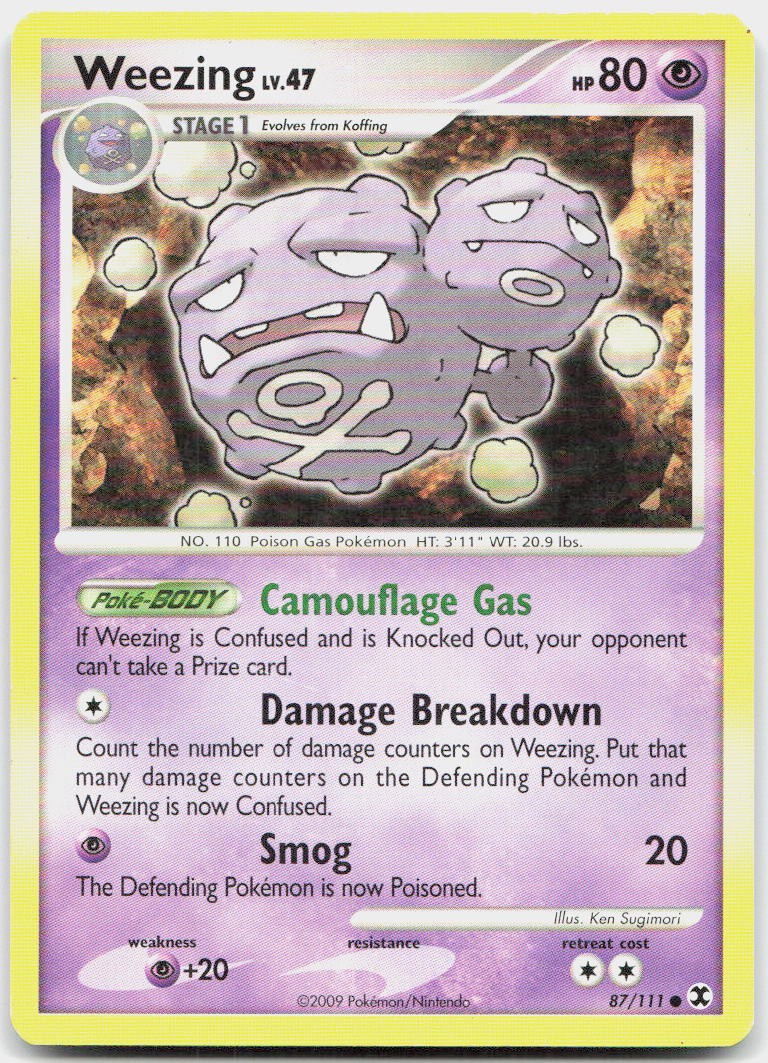Weezing 87/111 Common Rising Rivals Pokemon LP