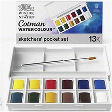 12-Pan Watercolor Set with Pocket Palette