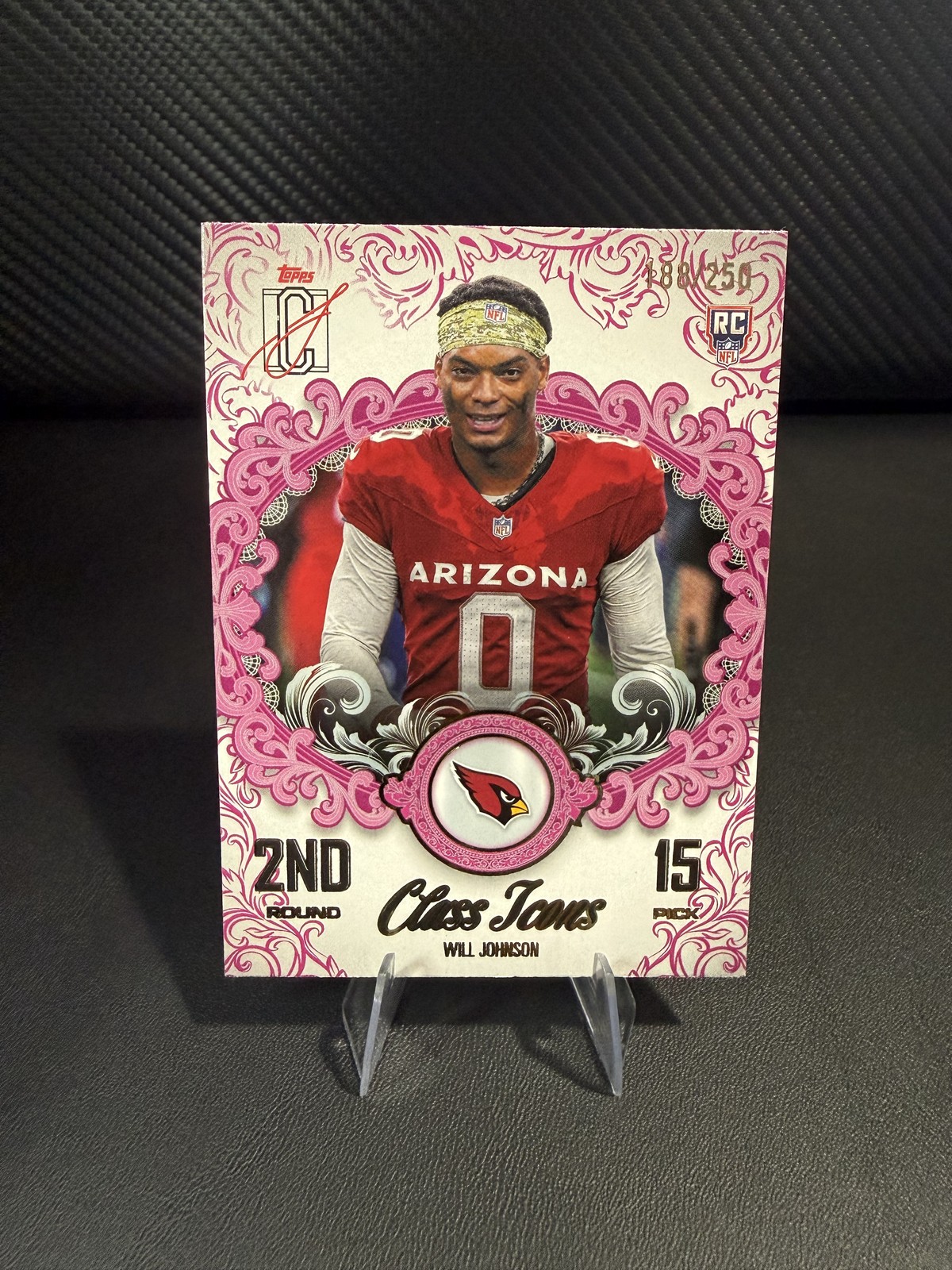2025 Topps Signature Class #CI-21 Will Johnson RC Class Icons Magenta #/250