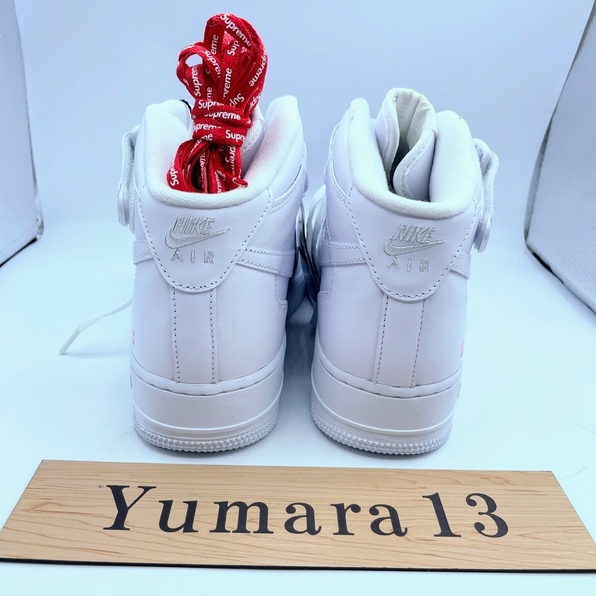 Supreme × Nike Air Force 1 Mid White FZ8784-100 US Men's Size | eBay
