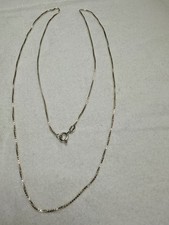 Vintage Italy 925 Sterling Silver Italy Box Chain Necklace 26" Delicate