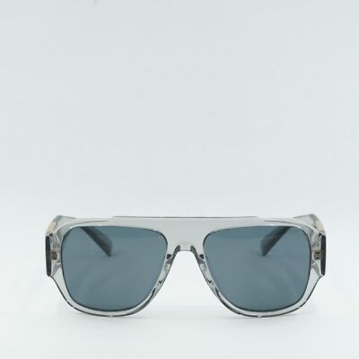 NEW Versace VE4436U 530580 Transparent Gray Blue Pilot Unisex Sunglasses Versace VE4436U 530580 Pilot Transparent Grey Sunglasses  main image 2