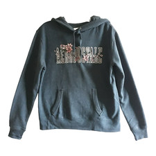 Aeropostale Hooded Fleece Jacket Womens XS Blue Kangaroo Pocket Pullover Logo