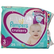 Pampers Cruisers Size 3 16-28 lb 25 Count