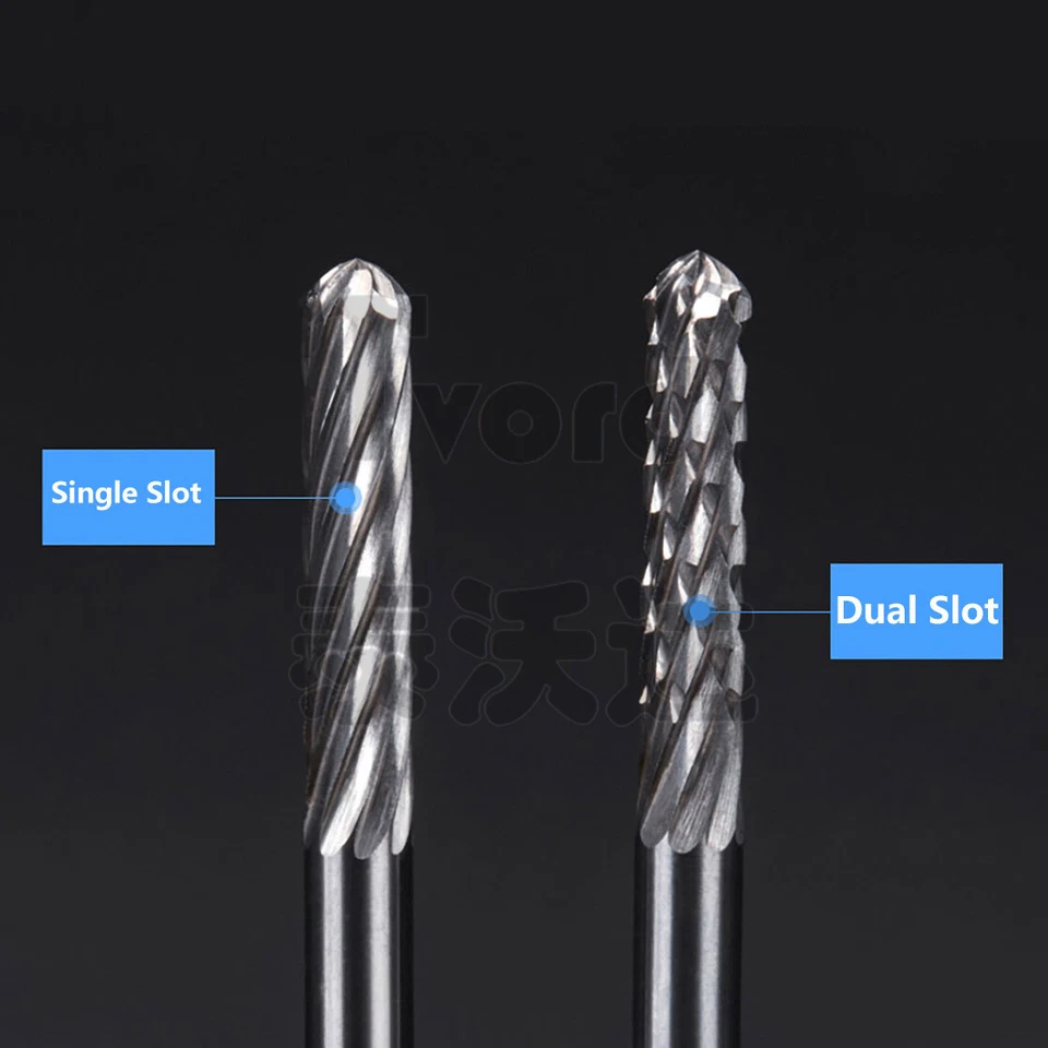 Tungsten Steel Carbide Cutting Burr 3mm For Dremel Drill Bits Rotary Grinding - Image 3 of 4