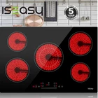 IsEasy Electric Ceramic Cooktop 30" Built-in Stove 5 Burners Glass Touch Control