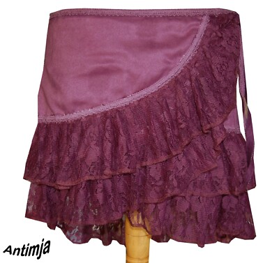 Wickelrock Spitzen Volant Hippie Gypsy Rock Tribal Festival Rock Kurz Lagenlook