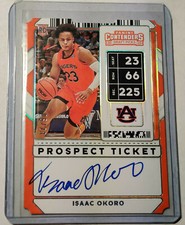2020 Panini Contenders Isaac Okoro Prospect Ticket Auto #06/23 Auburn