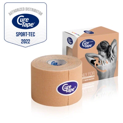 CURETAPE Cure Tape Kinesiologie Tape Sporttape Sport Physiotape wasserfest 5 m in neutral