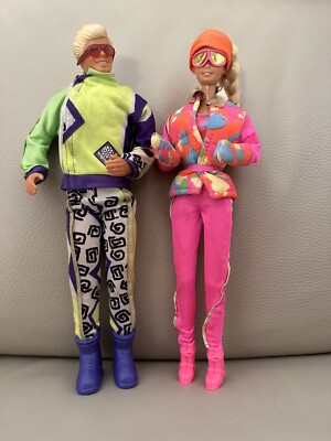 BARBIE UND KEN MATTEL VINTAGE 1990 SNOW / SKI