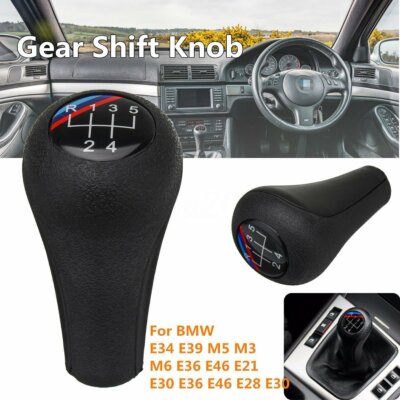 5 Speed Car Gear Shift Knob For BMW E34 E39 M5 M3 M6 E36 E46 E21 E30 E36 E46 E28