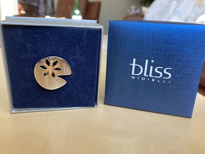 Bliss Gioielli Diamant DIAMANT Edelstahl Lilly Pad Ring Größe 8