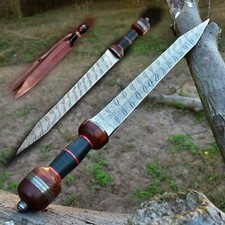 Sword - 27 Inches' Damascus Steel - Battle Ready-Roman Gladius Sword ''Full Tang