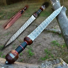 Sword - 27 Inches' Damascus Steel - Battle Ready-Roman Gladius Sword ''Full Tang