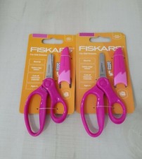 2 Fiskars Blunt-tip Kids Scissors 5 in. with Sheath Safety-Edge Purple Ages 4 