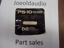 Design Acoustics PS-10 Rear Panel Logo. Parting out PS-10 Speakers