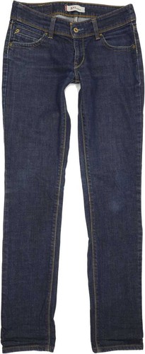 Jeans Levi's 571 Slim Fit Stretch Femme - Taille Haute, W26 L34 - Occasion Très Bon état - Modèle Slim Délavé