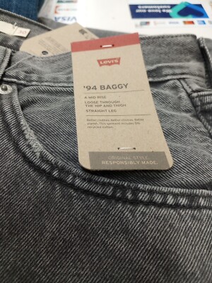 Levi’s / ボトム/31/コットン/GRY Levis '94 Baggy Charcoal Grey Wash Relaxed Fit Straight Jeans