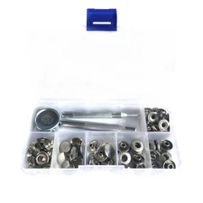 1 Set Stainless Steel Snap Button Spring Buckle Fittings and Installation Tool