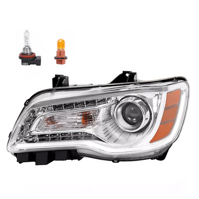 For Chrysler 300 2011-23 Left Driver Chrome LED DRL Headlamp Headlight Assembly