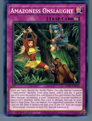 why are my yugioh cards bending Yu-Gi-Oh! Amazoness Onslaught LDS1-EN025 1st Edition Card Yugioh Light Play