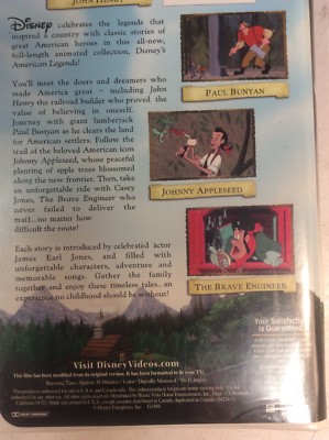 Disney's American Legends VHS Clamshell Walt Disney MediaGnu