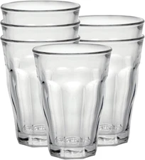 Picardie 18 Piece Clear Tempered Glass Drinkware and Tumbler Cup Set for Wine, T