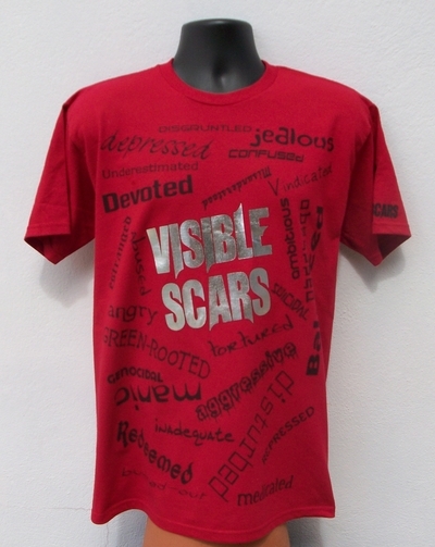 Visible Scars "Emo-Scars" Silver Foil T-Shirt - S, M, L, XL