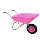 Pink Wheelbarrow 85L with pneumatic wheel 85 litre Gardening mucking out barrow