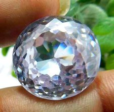 Round Cut White Color Natural Zircon 48 Ct Huge Cambodian Loose Gemstone