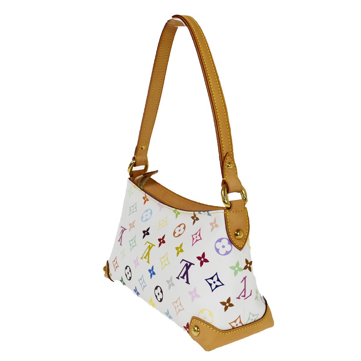 LOUIS VUITTON Eliza Shoulder Bag Monogram Multi Leather White 