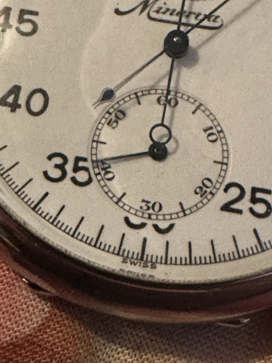 Vintage Minerva Split Seconds High Grade 11J Stop Watch