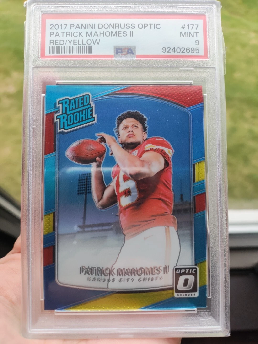 Patrick Mahomes trading card