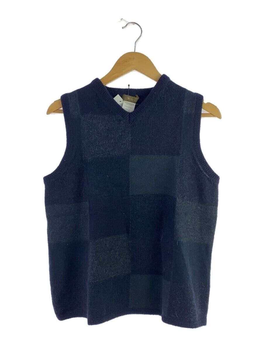 YOHJI YAMAMOTO Y's for men 80s V-neck Block Check Wool Knit YOHJI YAMAMOTO Y's for men 80s V-neck Block Check Wool Knit