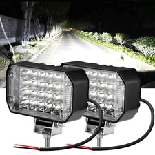 2Pcs 4" Inch 800w 24LED Work Light Bar Spot Beam Driving Fog For Offroad ATV UTV
