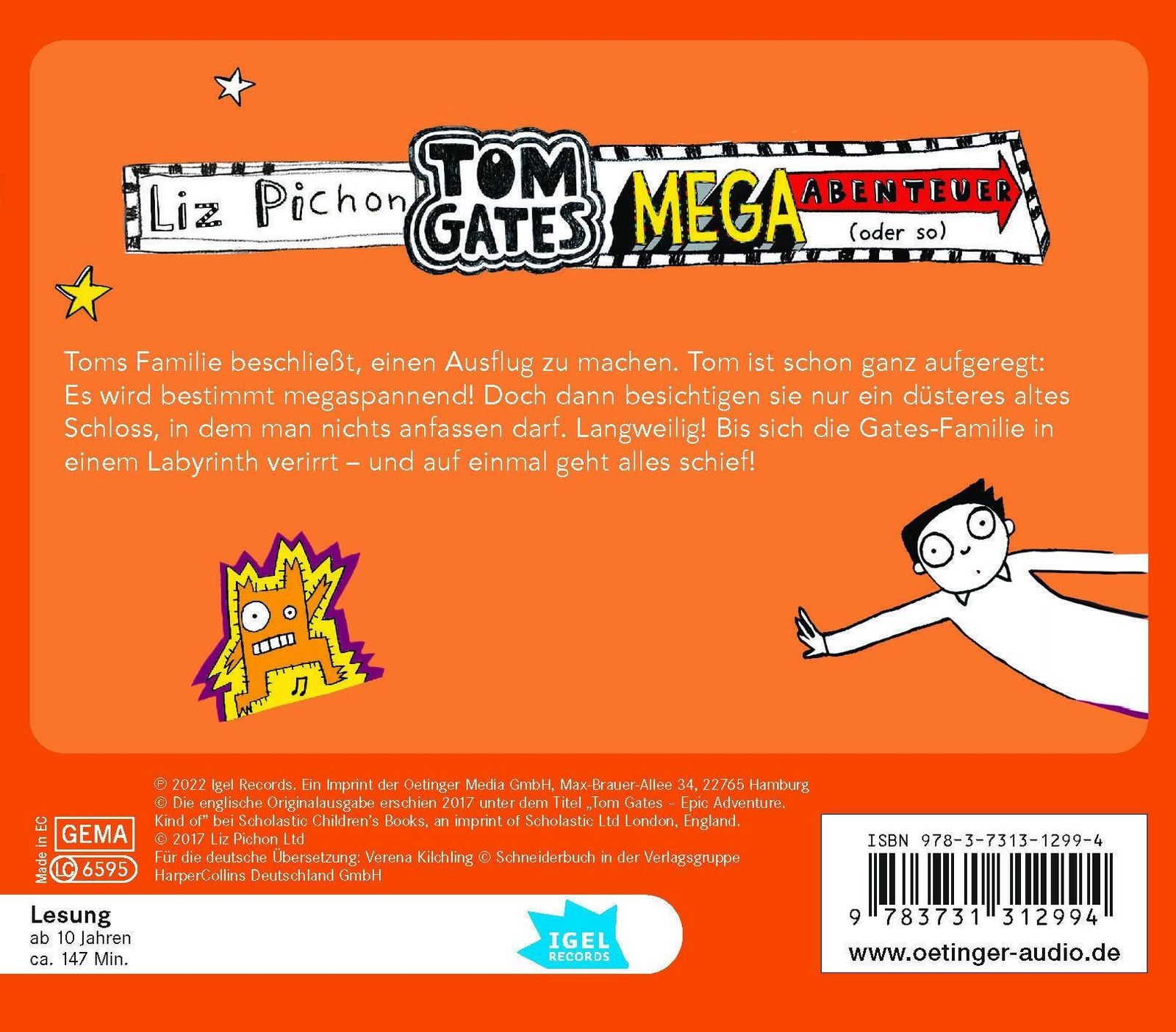 Thumbnail - Liz Pichon | Tom Gates 13. Mega-abenteuer (oder So) | Audio-cd |