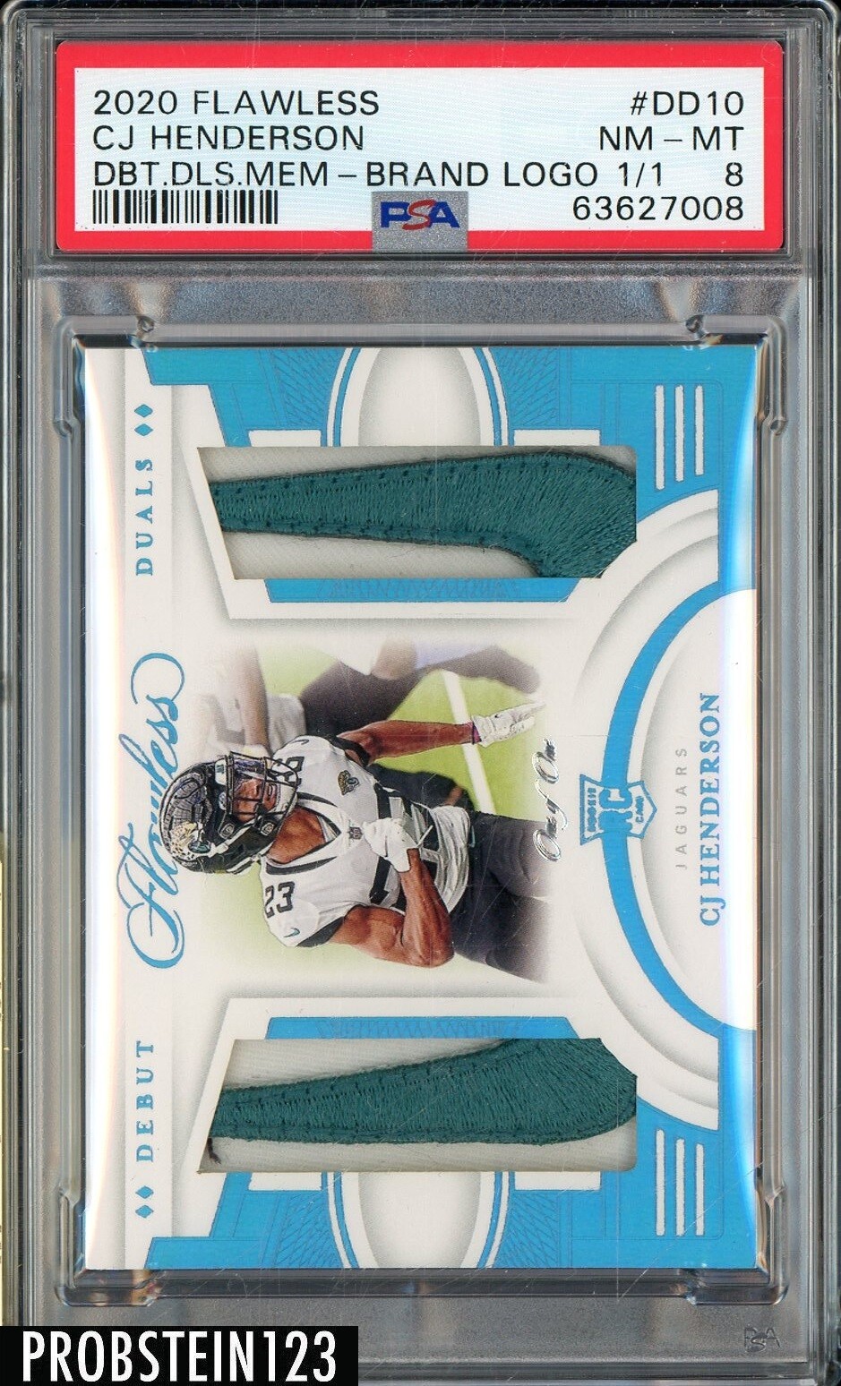 CJ Henderson Panini Flawless Debut Duals Memorabilia #DD10 Brand Logo 1/1