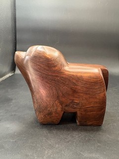Vintage Olga Astorga Ironwood Carved Bear Figure Seri Indian Craft of Mexico