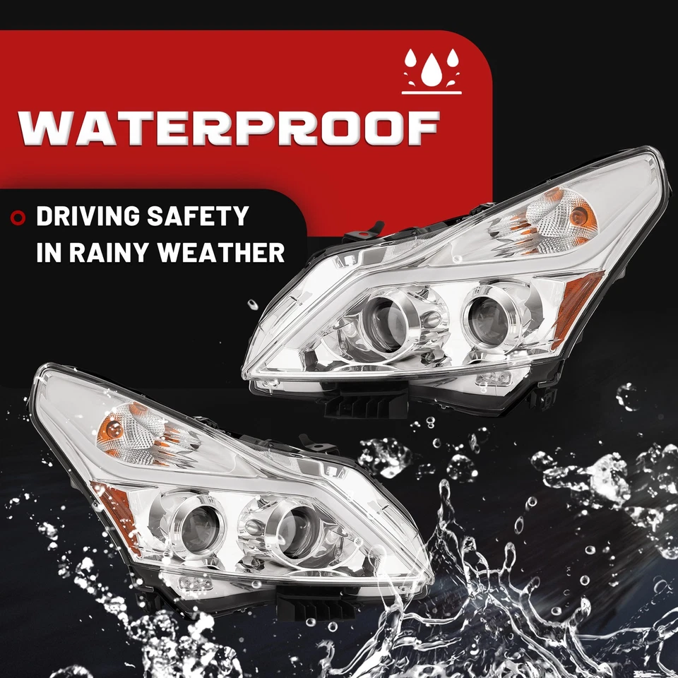 For Infiniti G25/G37/Q40 Sedan 4-Door 2010-13 15 Clear LED Projector Headlights - Image 4 of 4