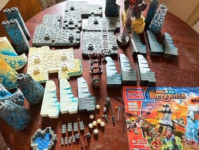 Mega Bloks Fire and Ice Dragons 9858 Replacement Parts NOT Complete READ