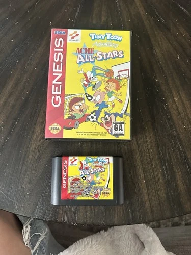 Sega Genesis Game Tiny Toon Adventures Acme All-Stars Case & Game Only No Manual