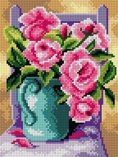 Orchidea Needlepoint canvas for halfstitch without yarn Still Life with Roses...