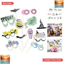 Photo Booth Props 12 Pack Pastel Summerween Halloween Party Decorations