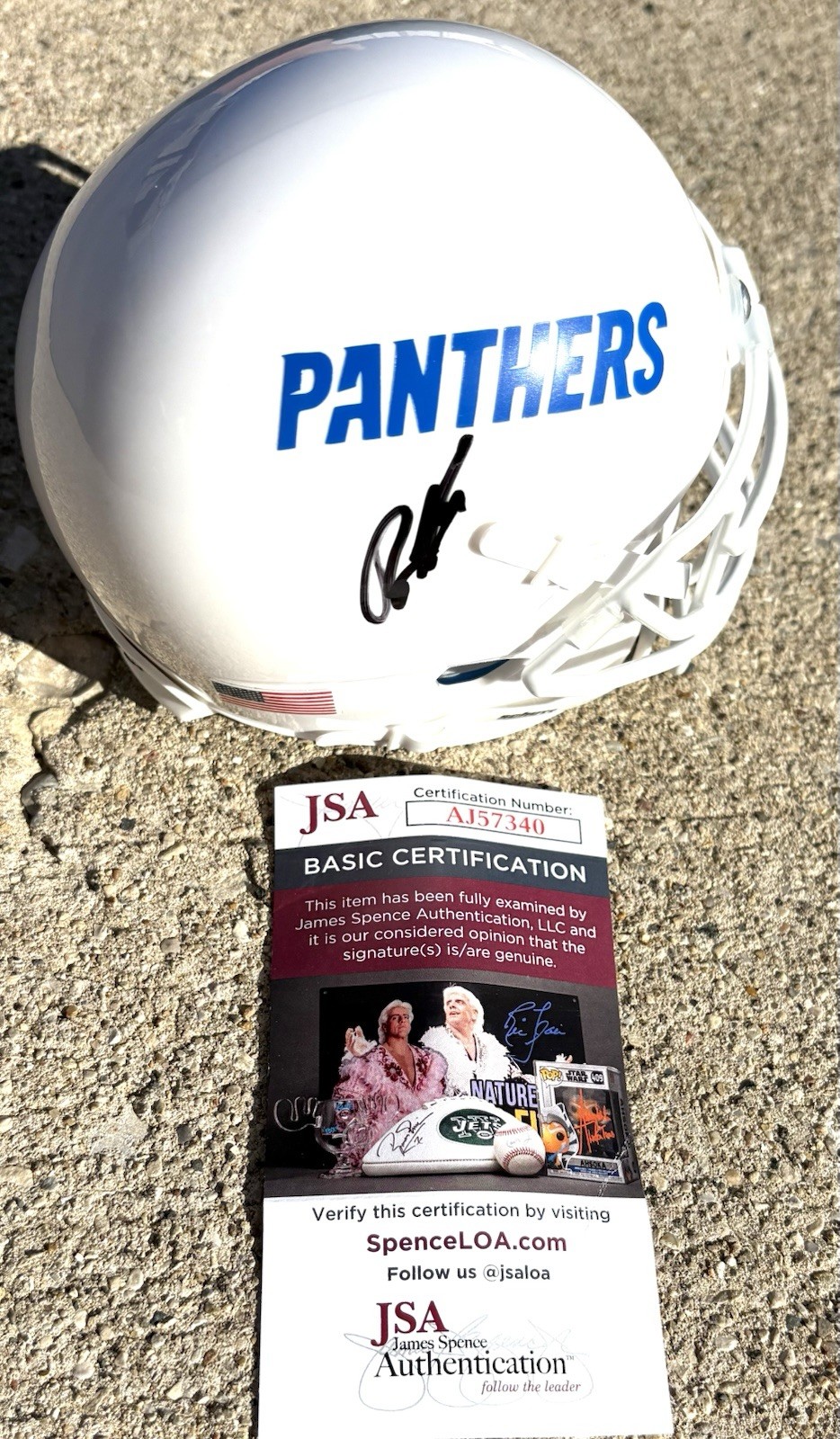 BRYCE YOUNG Panthers SIGNED Mini Helmet JSA COA CAROLINA 