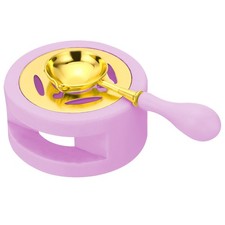 Wax Seal Warmer with Melting Spoon for Wax Sealing Stamp Envelope Purple