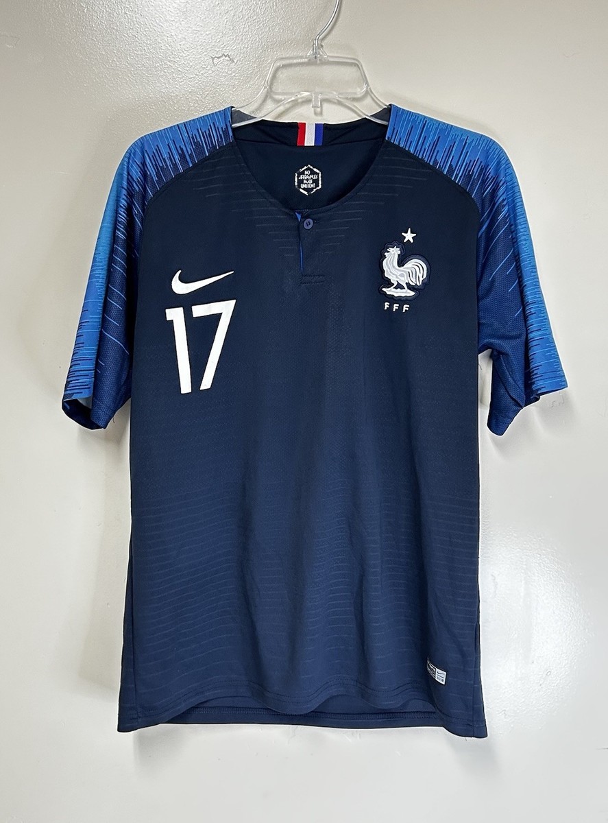 Nike 2018 World Cup France National Soccer Home Jersey Mens Large