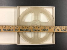 7" Take-up Reels w/ BOX 7" x 1/4"  2.25" Hub  Clear Plastic  No Tape NOS