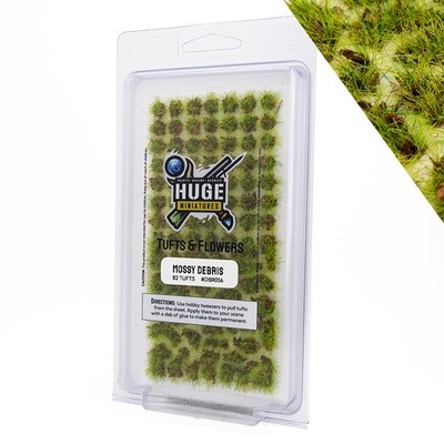 Huge Miniatures Debris Tufts, Mossy Static Grass   100 Self-Adhesive Tufts