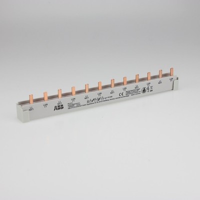 ABB PS2/12 Phasenschiene 2Ph.,12Pins,10qmm, ablängbar + Endkappen